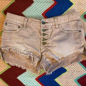 Free People dusty pink cutoff shorts